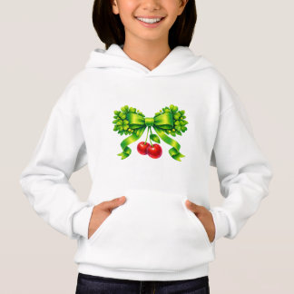 Lucky Clover Bow with Cherries Green Design