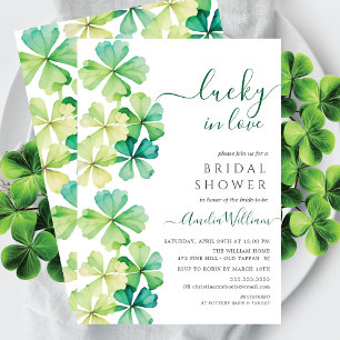Lucky Clover Bridal Shower Invitation