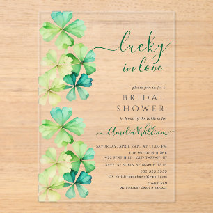 Lucky Clover Bridal Shower Invitation