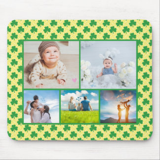Lucky Clover: Customisable 5Photos Mouse Mat