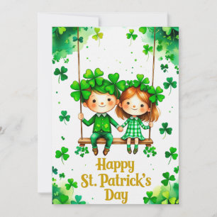 Lucky Clover Design for St. Patrick's Day Holiday Card