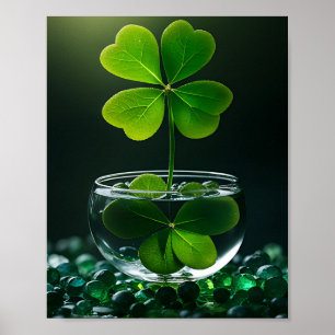 Lucky Clover Design for St. Patrick's Day Poster