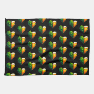 Lucky Clover Design for St. Patrick's Day Tea Towel