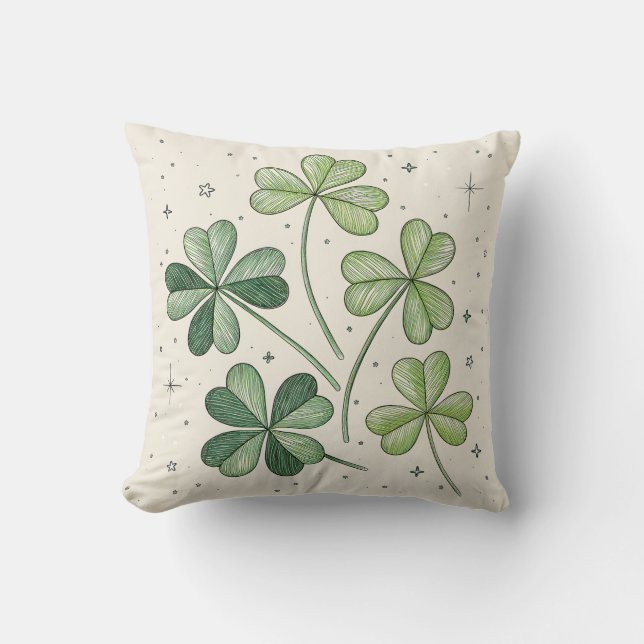 Lucky Clover Dream Cushion & Pillow (Front)