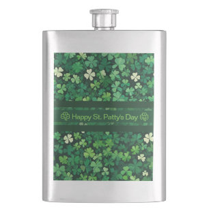 Lucky Clover Field Hip Flask