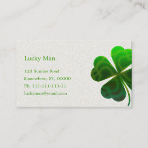 Lucky Clover   Floral Business Card
