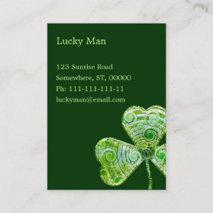 Lucky Clover   Floral Business Card