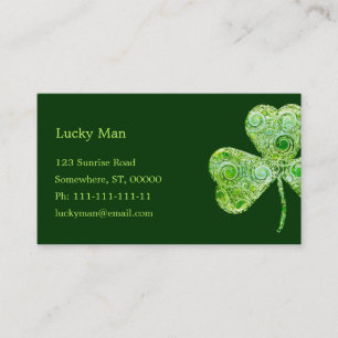 Lucky Clover   Floral Business Card