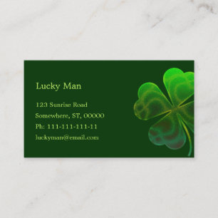 Lucky Clover   Floral Business Card