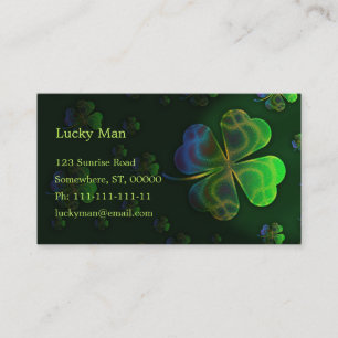 Lucky Clover   Floral Business Card