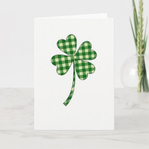 Lucky Clover Gingham Pattern Card