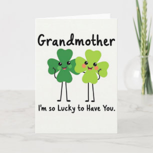 Lucky Clover Grandmother Card