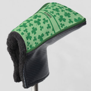 Lucky Clover Green Personalised Golf Putter Cover
