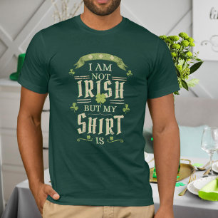 Lucky Clover Grunge Typography St Patrick Day Mens T-Shirt