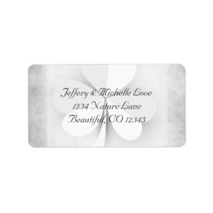 Lucky Clover Irish Grey and White Address Label