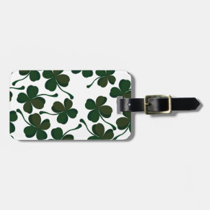 lucky clover luggage tag