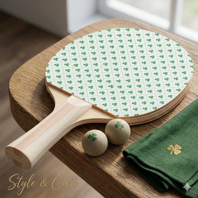 Lucky Clover Pattern Paddle for Table Tennis (Lucky Clover Pattern Paddle for Table Tennis)