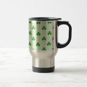 Lucky clover pattern travel mug
