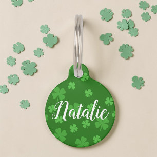 Lucky Clover Personalised Pet Tag
