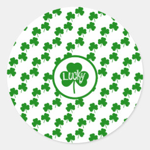 Lucky clover Saint Patrick's   Classic Round Sticker