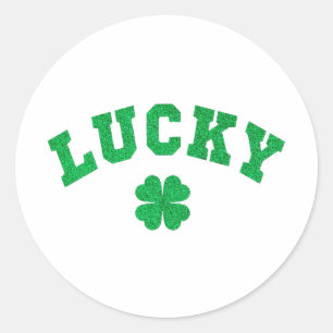 Lucky Clover Saint Patricks Day Classic Round Sticker