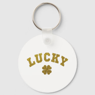 Lucky Clover Saint Patricks Key Ring