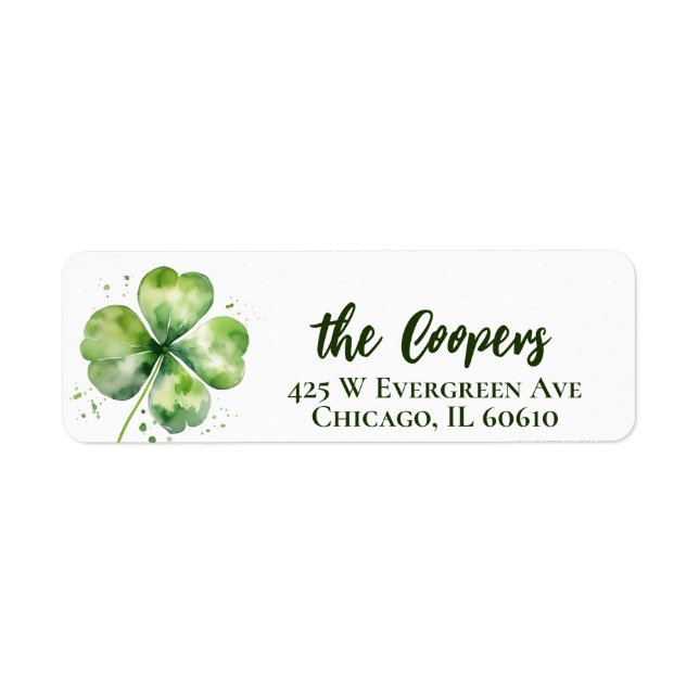 Lucky Clover | St. Patrick | Return Address  (Front)