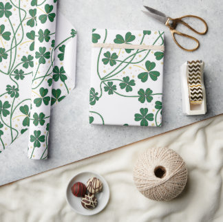 Lucky Clover St. Patrick’s Day Wrapping Paper