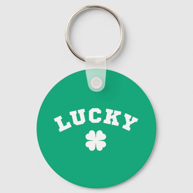 Lucky Clover St. Patricks Day Key Ring (Front)
