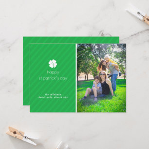 Lucky Clover St Patricks Day Photo Card