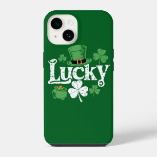 Lucky Clover St Patrick's Day Shamrock Vintage iPhone 14 Case