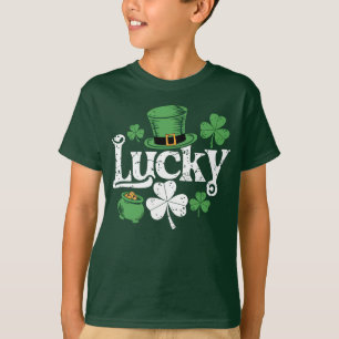 Lucky Clover St Patrick's Day Shamrock Vintage T-Shirt
