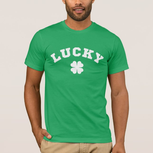 Lucky Clover St. Patricks Day T-Shirt (Front)