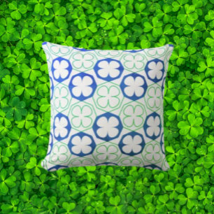 Lucky Clover Throw Pillow