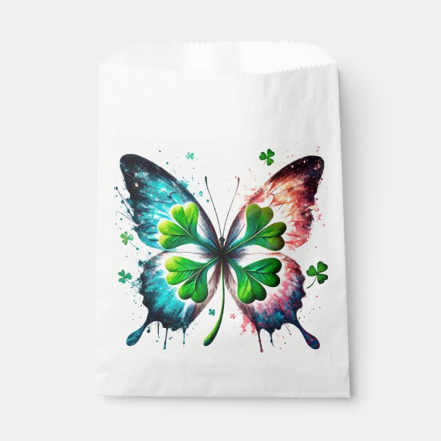 Lucky clover with butterfly favour bags (Front)