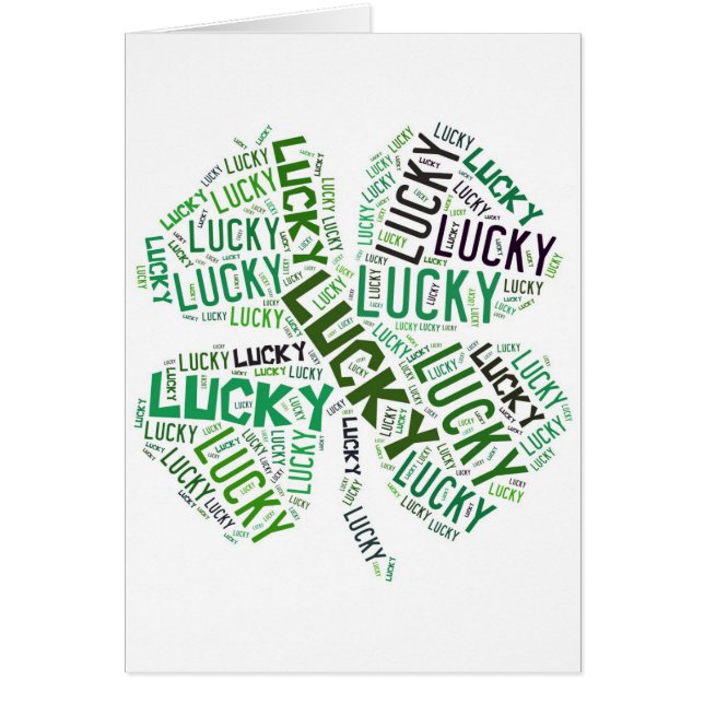 Lucky Clover Word Art (Front)