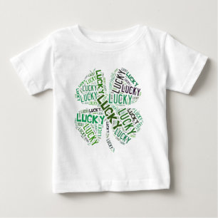 Lucky Clover Word Art Baby T-Shirt