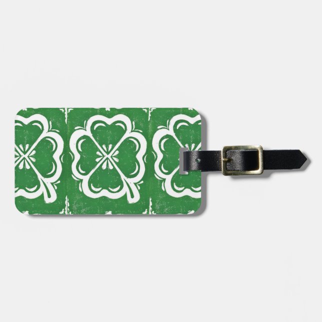 Lucky Clovers Luggage Tag (Front Horizontal)