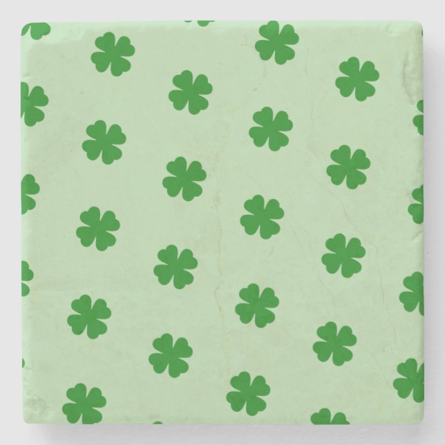 Lucky Clovers Stone Coaster (Front)