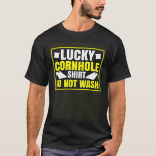 Lucky Cornhole Player Sack Bean Bag Lawn Game Bea T-Shirt