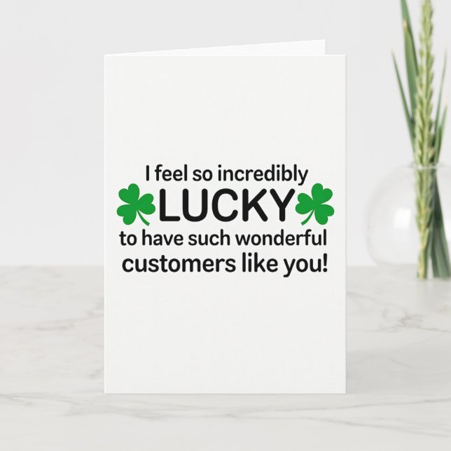 Lucky Customers Appreciation Card (Front)