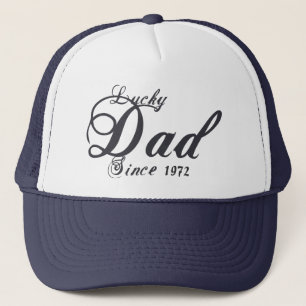 Lucky Dad Since (put in your birth year) ! Trucker Hat