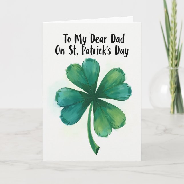 Lucky Dad St Patricks Day Card (Front)