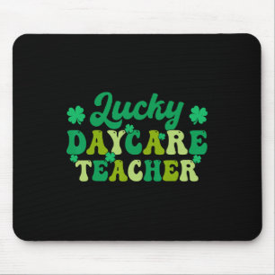 Lucky Daycare Teacher Shamrocks Irish St Patricks Mouse Mat