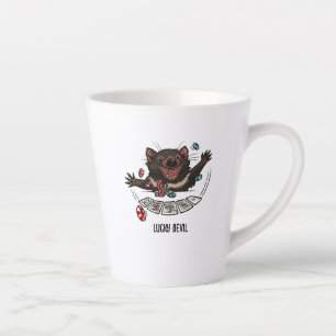 Lucky Devil Tasmanian Devil Art Poker Player Gift  Latte Mug