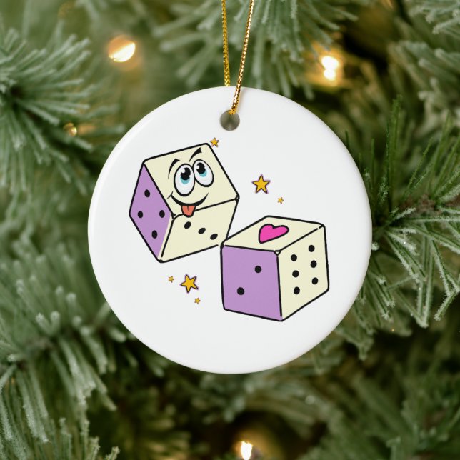 Lucky Dice Ceramic Tree Decoration (Tree)