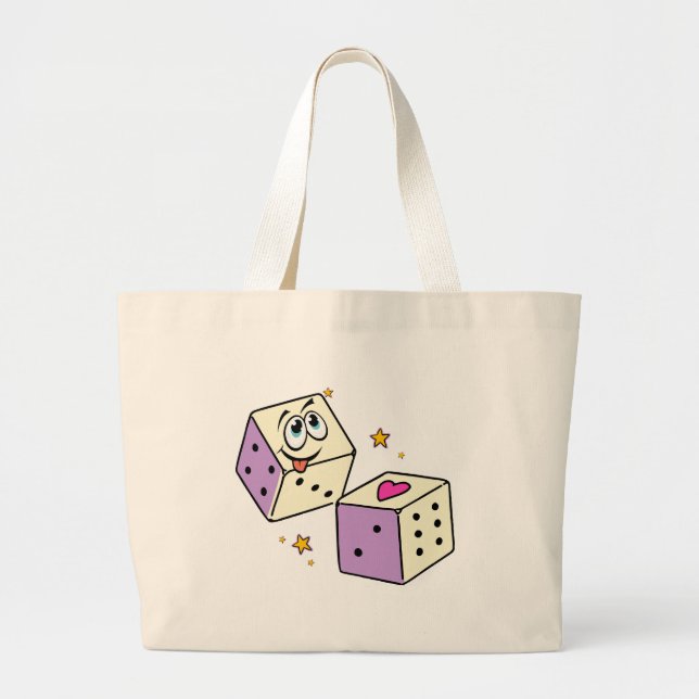 Lucky Dice Large Tote Bag (Front)