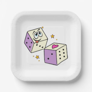 Lucky Dice Paper Plate