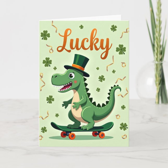 Lucky Dino Fun Time Card (Front)