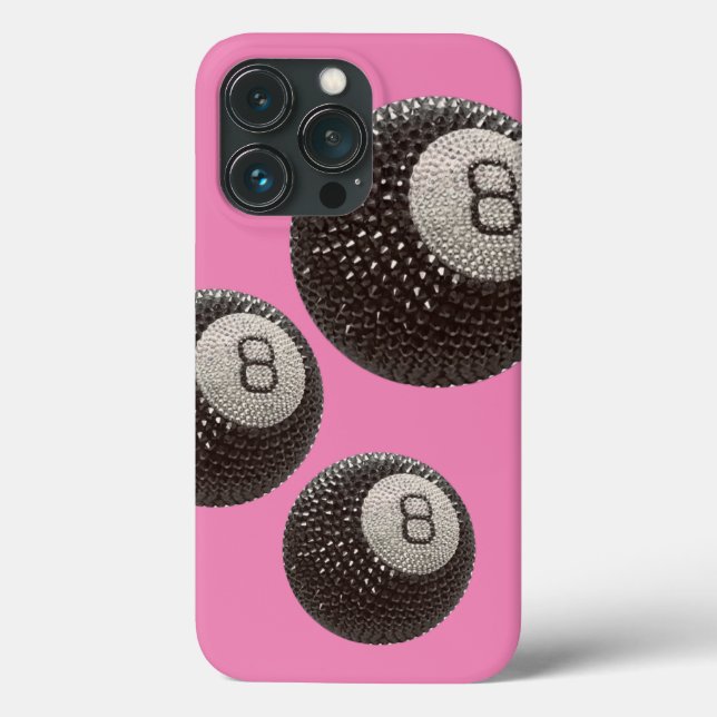 Lucky Disco 8 PINK, Lucky 8 disco Ball, Snooker Case-Mate iPhone Case (Back)
